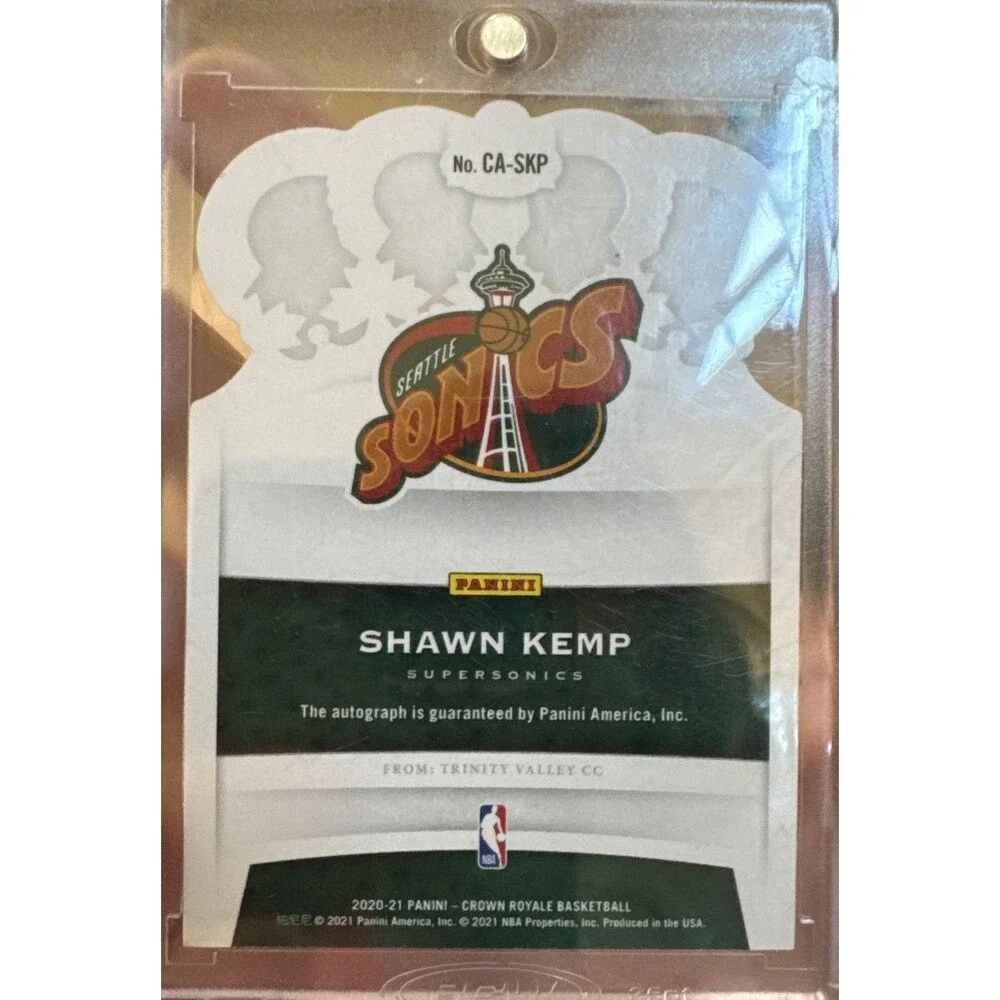 2020-21 Crown Royale Shawn Kemp Copper HOF Auto /99 Supersonics Legend Ink